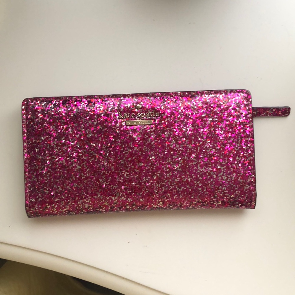 Kate Spade Pink Glitter Wallet